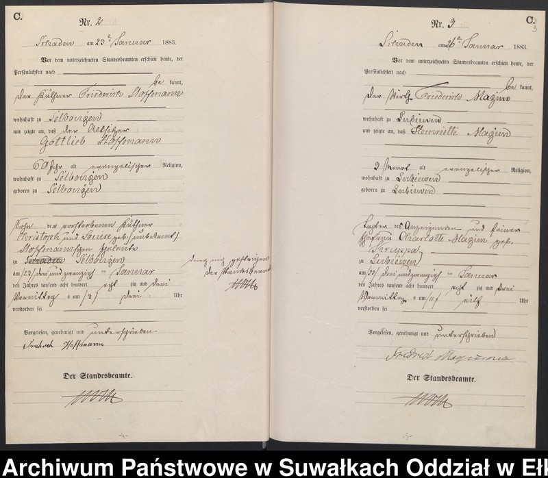 image.from.unit.number "Sterbe-Haupt-Register des Königlich Preussischen Standes-Amtes Schaden Kreis Sensburg"