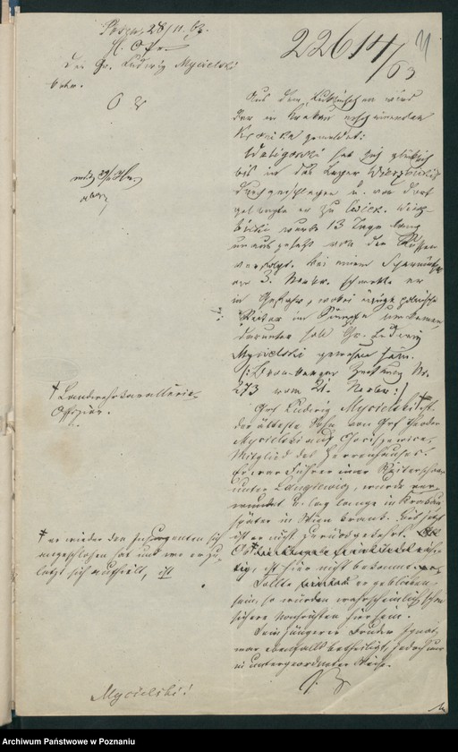 Obraz 16 z jednostki "A. betr. die gräfliche Familie Mycielski"