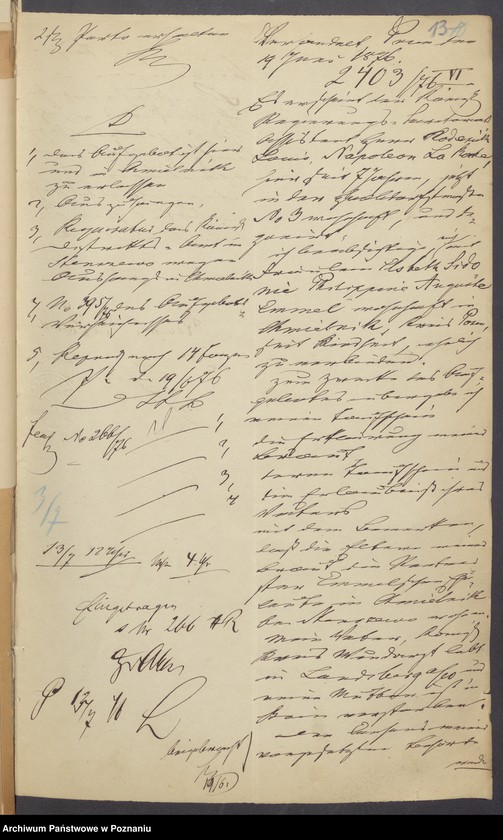 Obraz 15 z jednostki "Die von den Verlobten beigebrachten Urkunden zur Eheschliessung pro 1876"