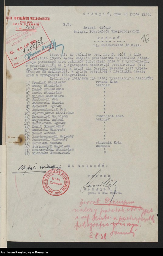 Obraz 19 z jednostki "Czempiń, powiat Kościan akta koła."