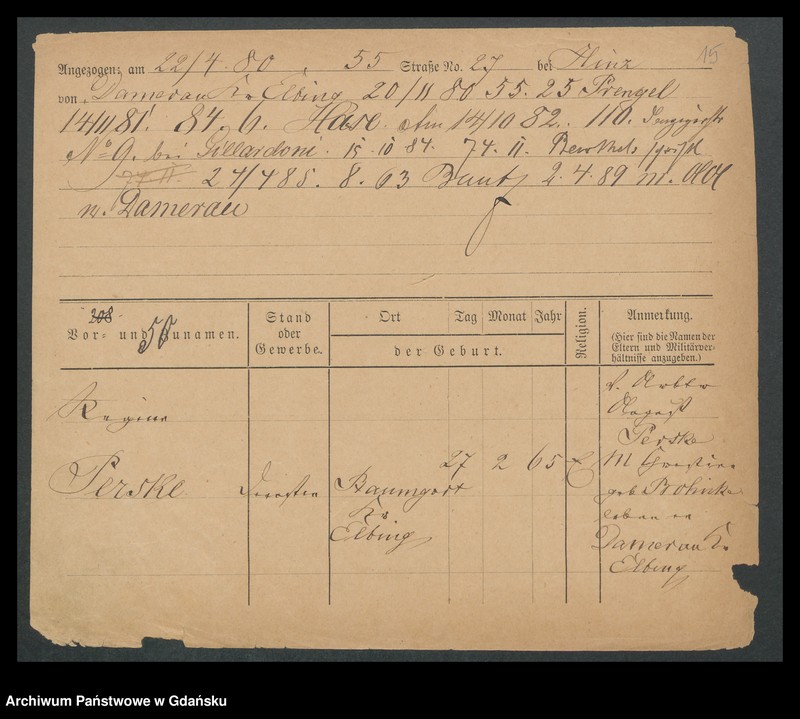 image.from.unit.number "Karty meldunkowe: Perseke - Petermann Wilh."