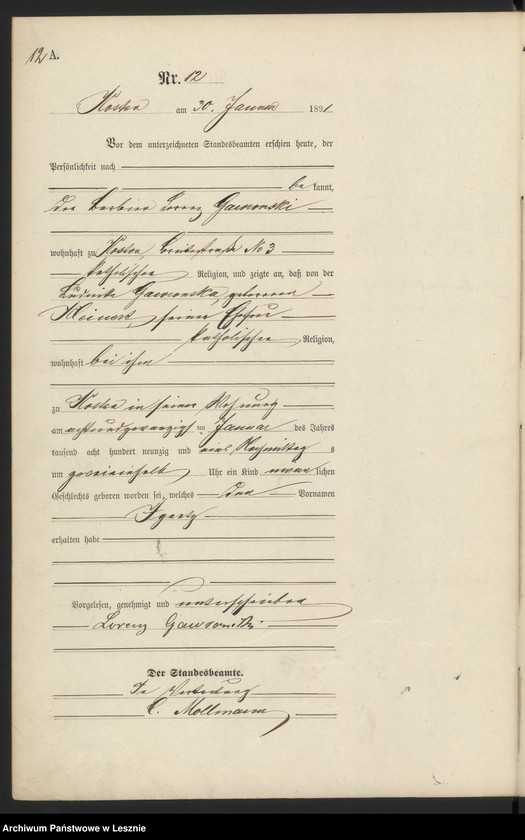 Obraz 15 z jednostki "[Księga urodzeń - miasto]"