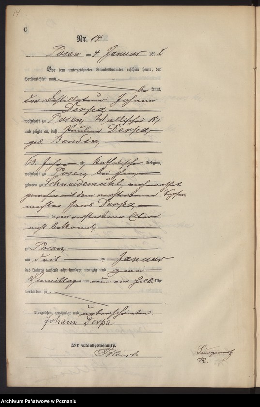 Obraz 17 z jednostki "Księga zgonów t. I"