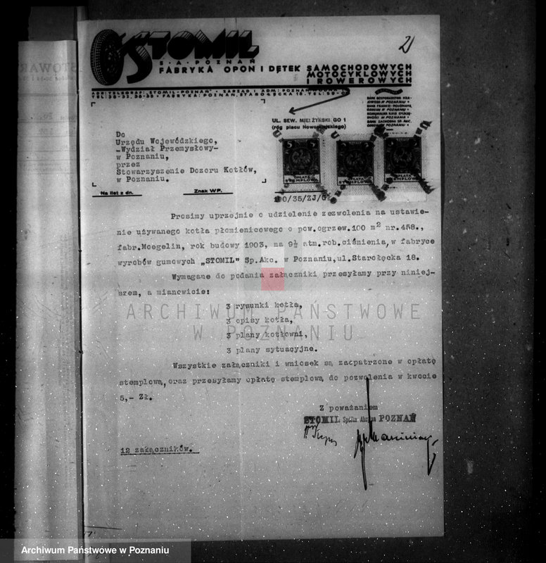 Obraz 6 z jednostki "Firma Stomil S.A. w Poznaniu Starołęka 38 nr woj. 3912"