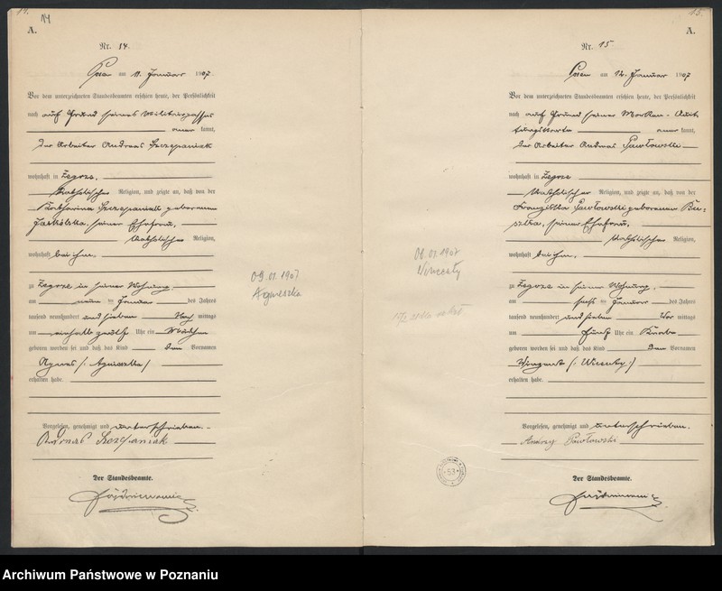 Obraz 10 z jednostki "Księga miejscowa urodzeń"