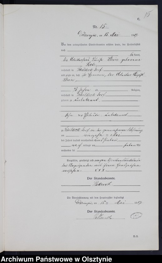 image.from.unit.number "Sterbe-Neben-Register Nr 1 - 26"