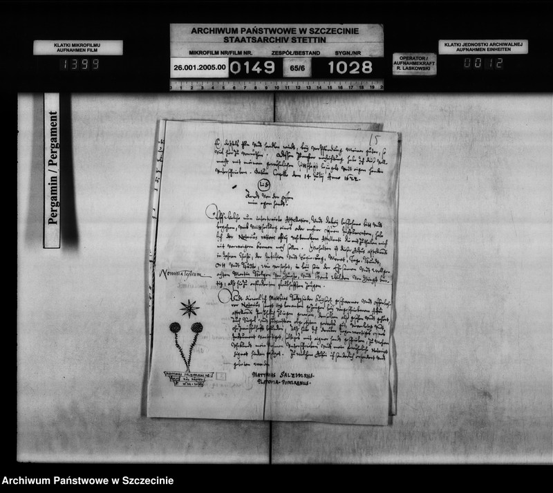 image.from.unit.number "Arnd von d. osten zu Kapelle / Jakob Brauer, Pastor in Trient: Nachlass- Streitigkeiten."