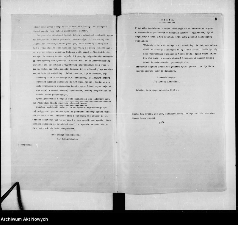 image.from.unit.number "Posiedzenia Rady Ministrów Królestwa Polskiego. Protokoły z załącznikami. 4.04.1918 r. - 30.06.1918 r. T. 2"