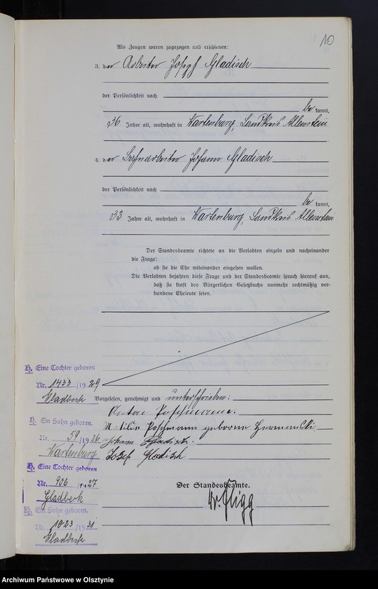 Obraz 12 z jednostki "Heirats-Haupt-Register Nr 1 - 44"