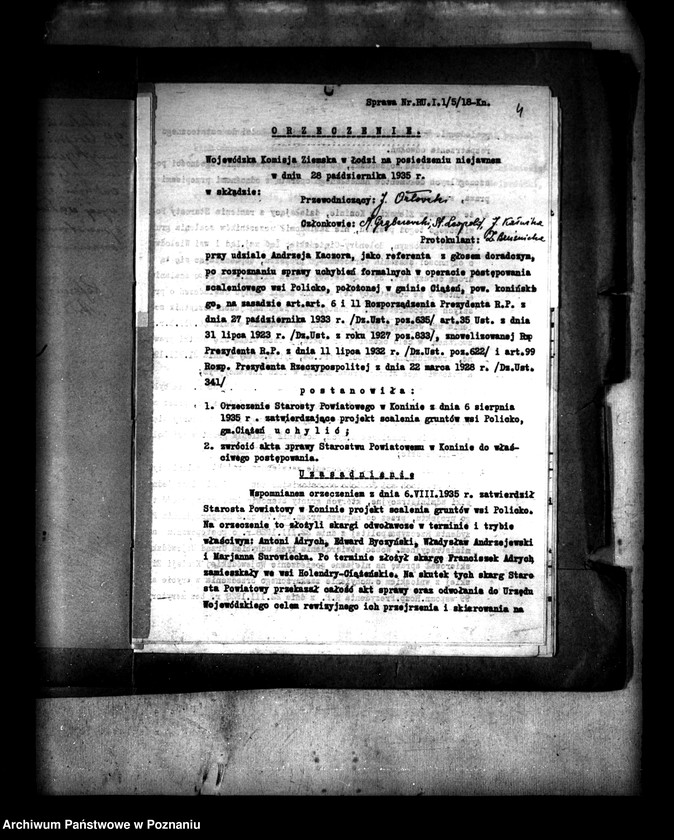 Obraz 8 z jednostki "/Scalenie gruntów wsi Policko powiatu konińskiego/"