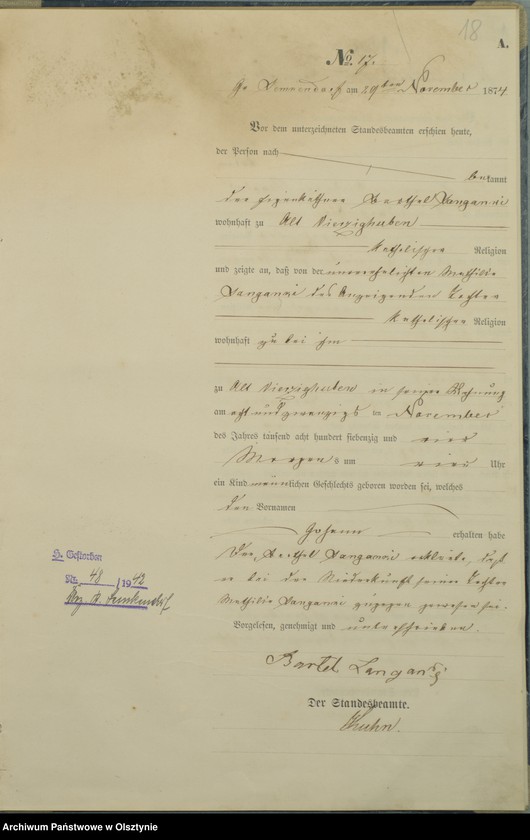 image.from.unit.number "Haupt-Geburts-Register Nr 1 - 30"