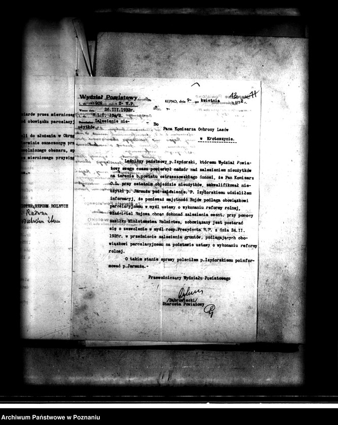 Obraz 18 z jednostki "Wyłączenie z art. 5 ustawy o wykonaniu reformy rolnej majątku Rojów powiatu ostrowskiego"