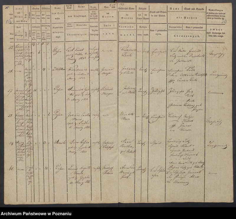 Obraz 13 z jednostki "[Akta urodzeń i chrztów, zapowiedzi i ślubów, zgonów i pogrzebów]"