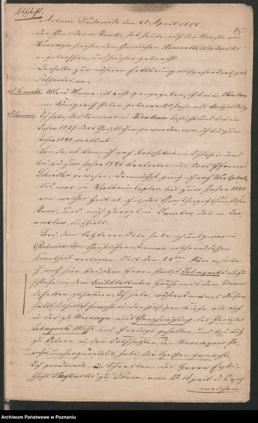 image.from.unit.number "A. betr. den polnischen Überläufer Honoratius von Włodarski"