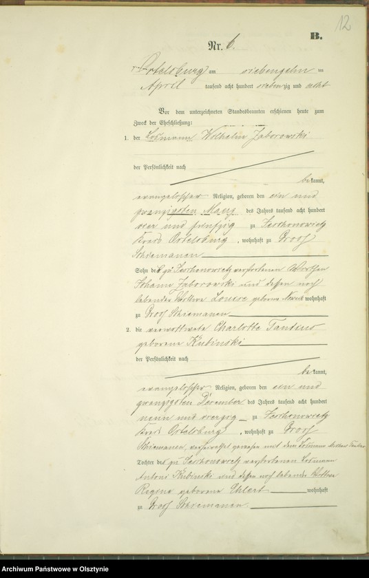 image.from.unit.number "Heiraths-Haupt Register Nr 1 - 21"