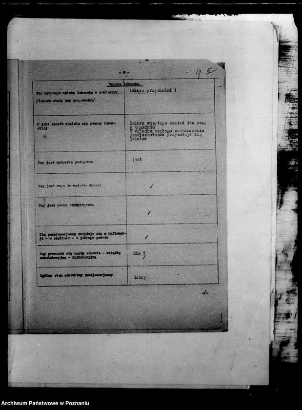 Obraz 14 z jednostki "/Sprawozdanie z lustracji zakładów opiekuńczych/"