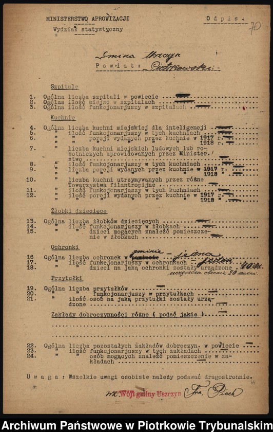 image.from.collection.number "Ochronki, szpitale i przytułki dla starców i kalek. Trudne realia piotrkowskiej służby zdrowia u progu niepodległości111"
