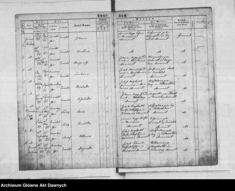 image.from.unit "Chrześć. - mennonicka Gmina Kiernica - Lwów; Galicja (zabór austriacki), później woj. lwowskie. Księga urodzeń 1839-1904 dla kolonii mennonickiej Horożanna z wsiami.*"
