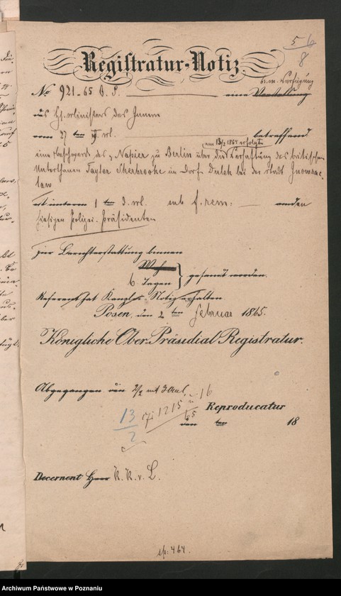 Obraz 13 z jednostki "Die aus Anlass der pollnischen Insurrektion stattgefundene Uebertritt polnischer und diesseitiger Untertanen."