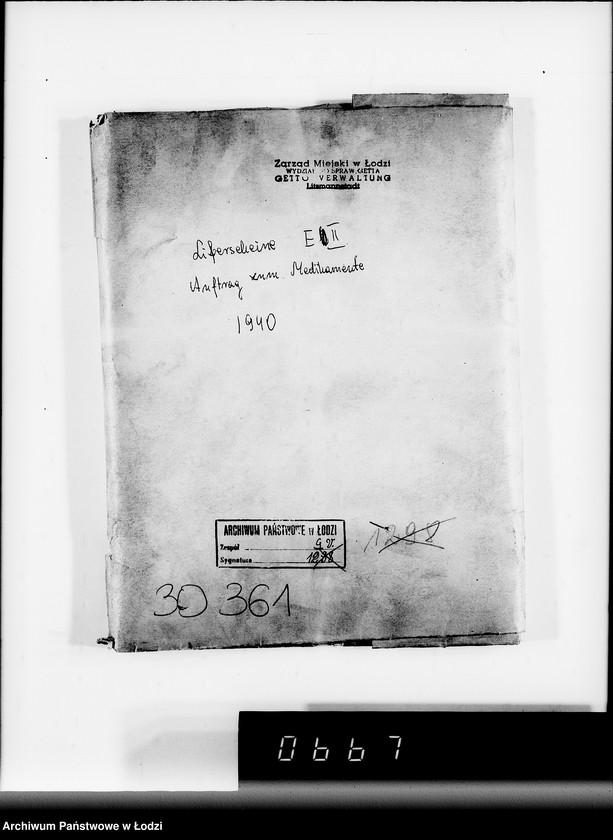 Obraz 4 z jednostki "Lieferscheine E II, Auftrag zum Medikamente"