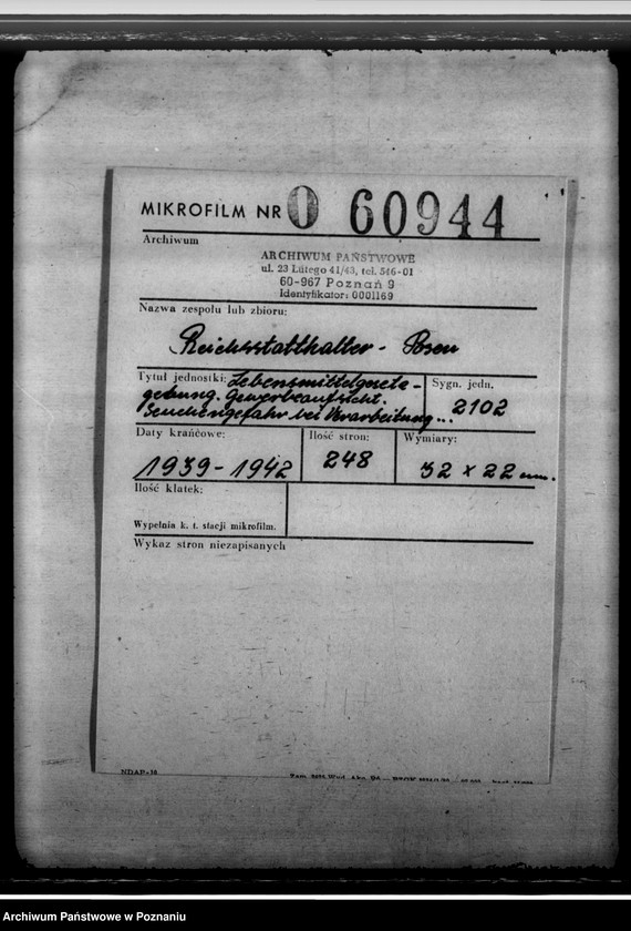 Obraz 2 z jednostki "Lebensmittelgestzgebung. Gewerbeaufsicht. Seuchengefahr bei Verarbeitung russischer Lumpen."