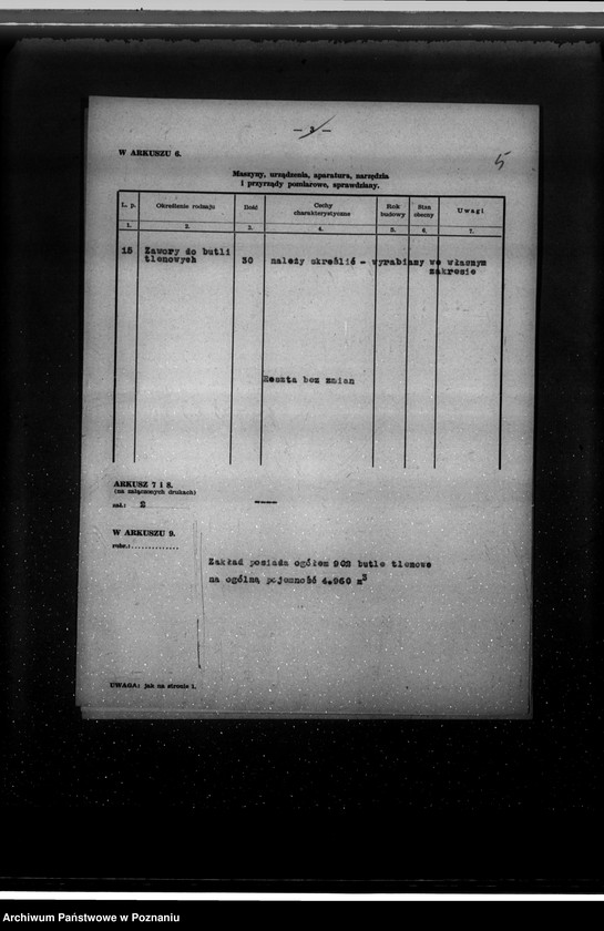 Obraz 9 z jednostki "Kwestionariusz "Sawja" Fabryka tlenu A. Jezierskiego w Czempiniu"