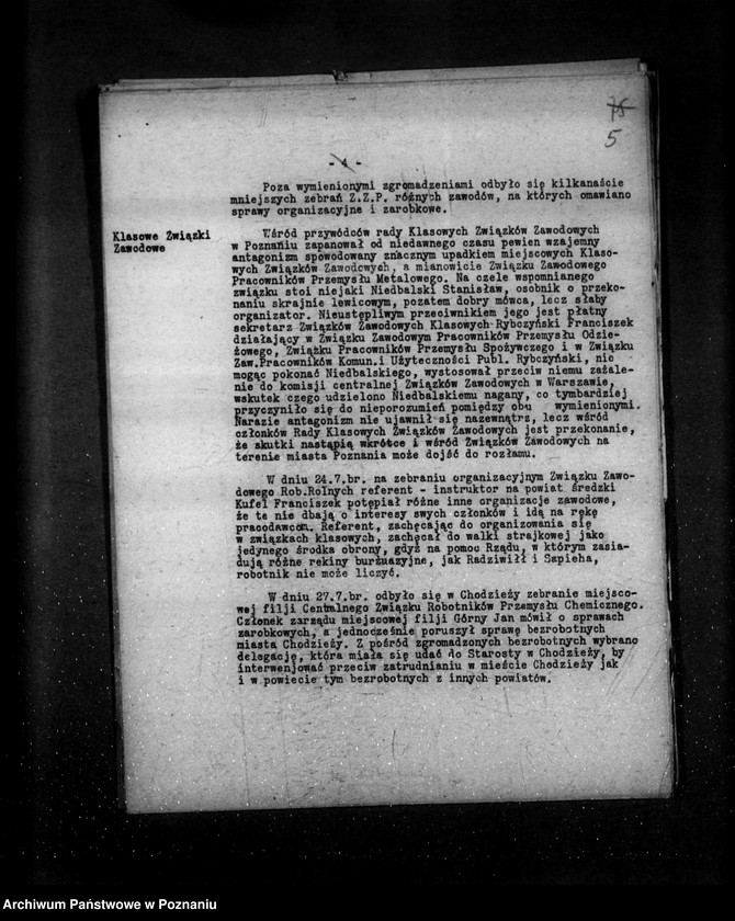 Obraz 10 z jednostki "Sprawozdania okresowe ze stanu bezpieczeństwa za miesiące lipiec grudzień 1933 r."