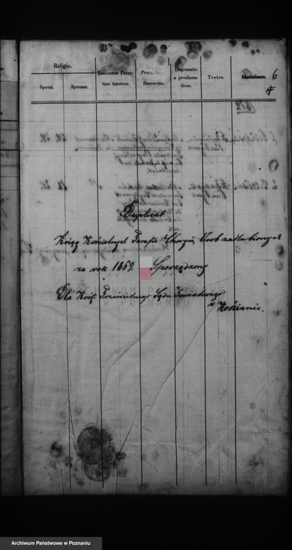 Obraz 8 z jednostki "Duplikat urodzonych, zaślubionych i zmarłych"