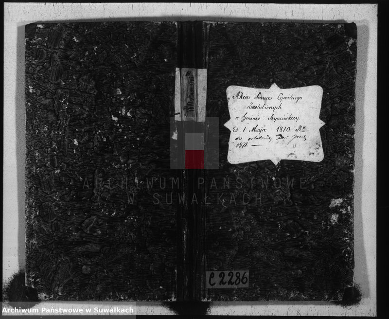 image.from.unit.number "Akta stanu cywilnego zaślubionych w gminie seyneńskiey od 1-go maja 1810 roku"