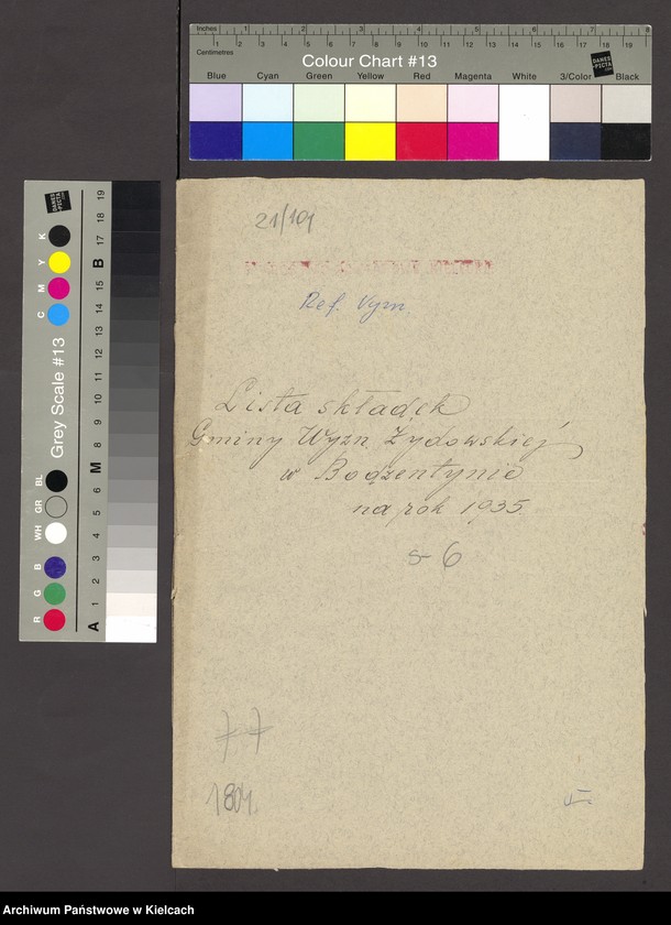 Obraz 2 z jednostki "Lista składek gminy wyznaniowej żydowskiej w Bodzentynie na 1935 r"