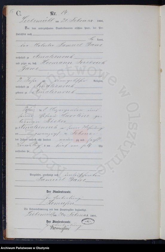 image.from.unit.number "Sterbe-Neben-Register Nr 1 - 88"