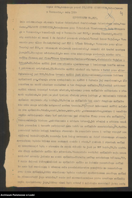 Obraz 6 z jednostki "Majzler i Urbach- Biuro Agenturowo-Komisowe "Cukrum""