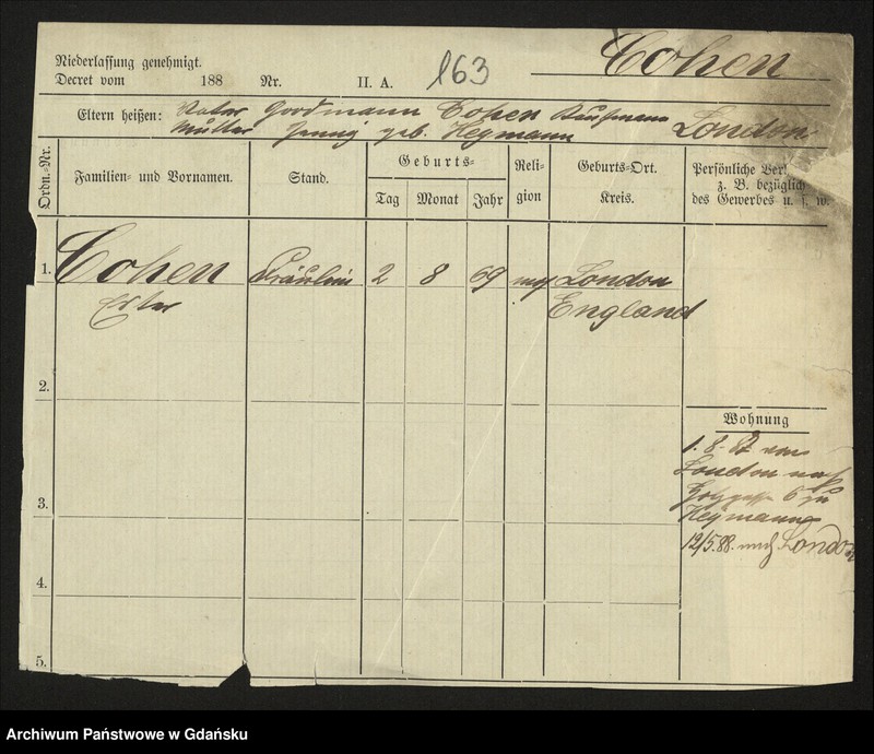 Obraz 5 z kolekcji "Genealogia - kartoteka meldunkowa111"