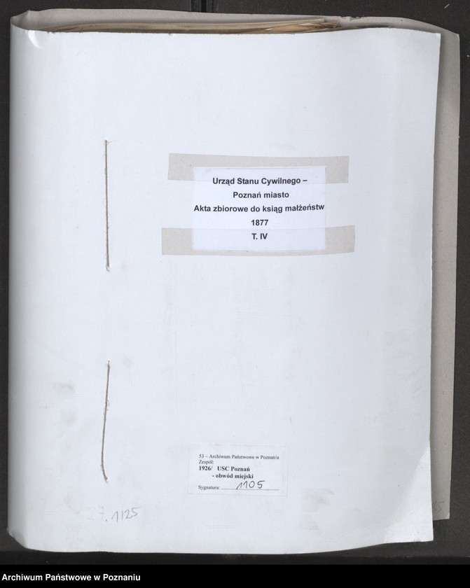 Obraz 2 z jednostki "Die von den Verlobten beigebrachten Urkunden zur Eheschliessung pro 1877"