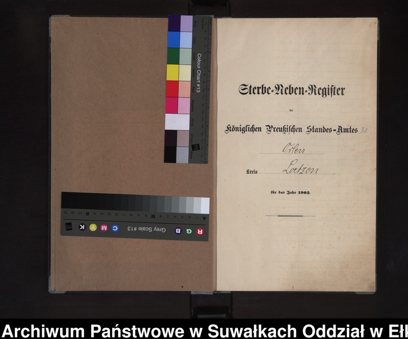 image.from.unit.number "Sterbe-Neben-Register des Königlichen Preussischen Standes-Amtes Orlen Kreis Loetzen"