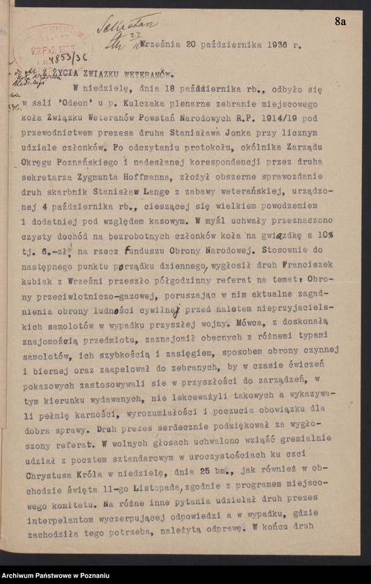 Obraz 13 z jednostki "Września - akta koła."