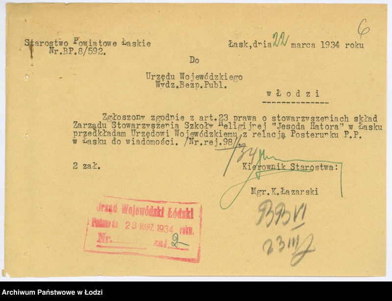 Obraz 9 z jednostki "Stowarzyszenie Szkoły Religijnej "Jesoda-Hatora" w Łasku"