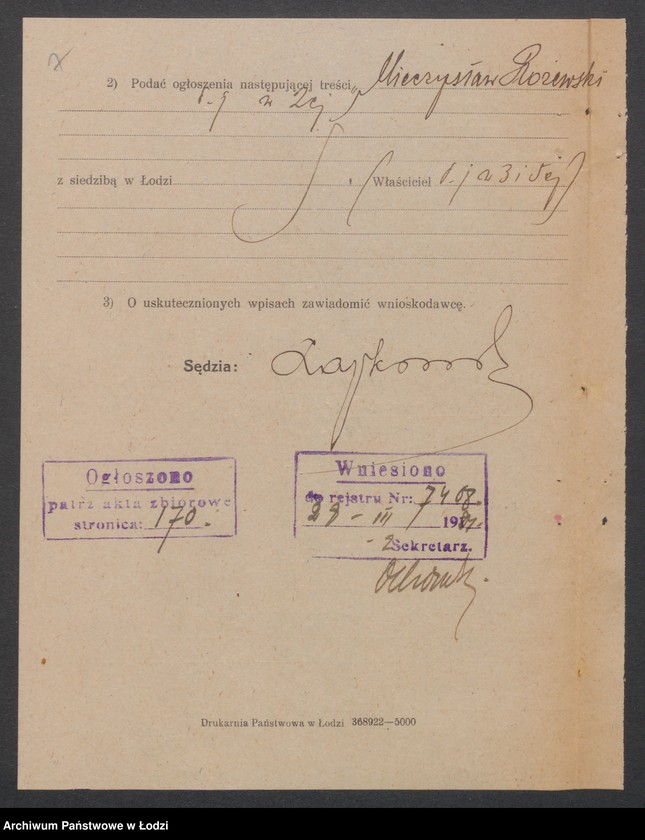 Obraz 9 z jednostki "Mieczysław Różewski- sprzedaż węgla"