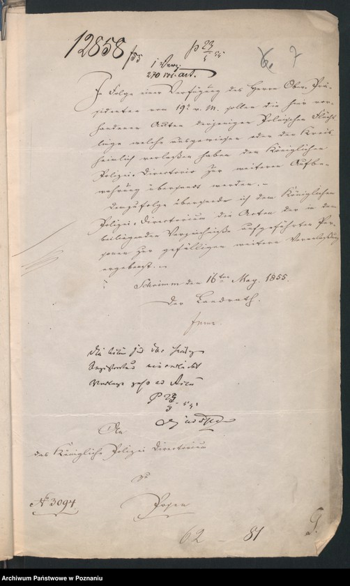 Obraz 12 z jednostki "A. betr. die Komplettierung der Personal-Akten der polnischen Überläufer mit denen der Landrats-Ämter der Provinz"