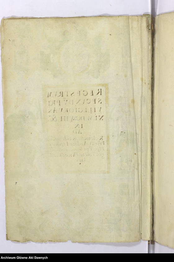 image.from.unit.number ""Regestrum secundum privilegiorum - - ad relationem - - Andreae Lipski a Lipe - - R.P. vicecancellarii"."