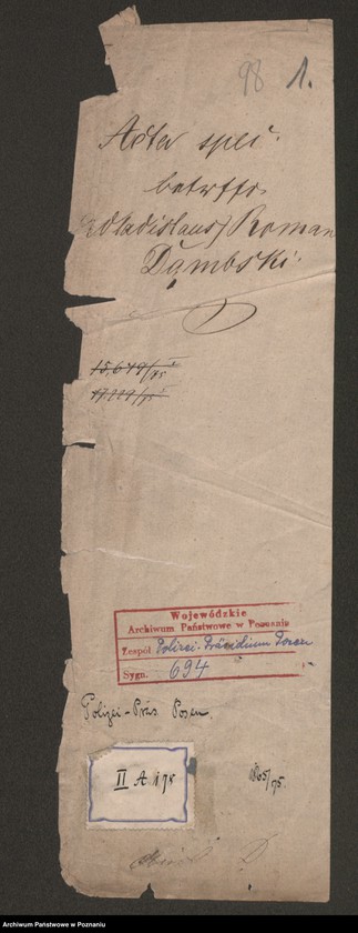 Obraz 4 z jednostki "A. betr. Dąbski Roman Graf /Roman Dąmbski/"