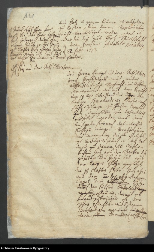 image.from.unit.number "Acta wegen des dem Bernardiner Closter zu Bromberg zu verabfolgenden freien Brennholzes"