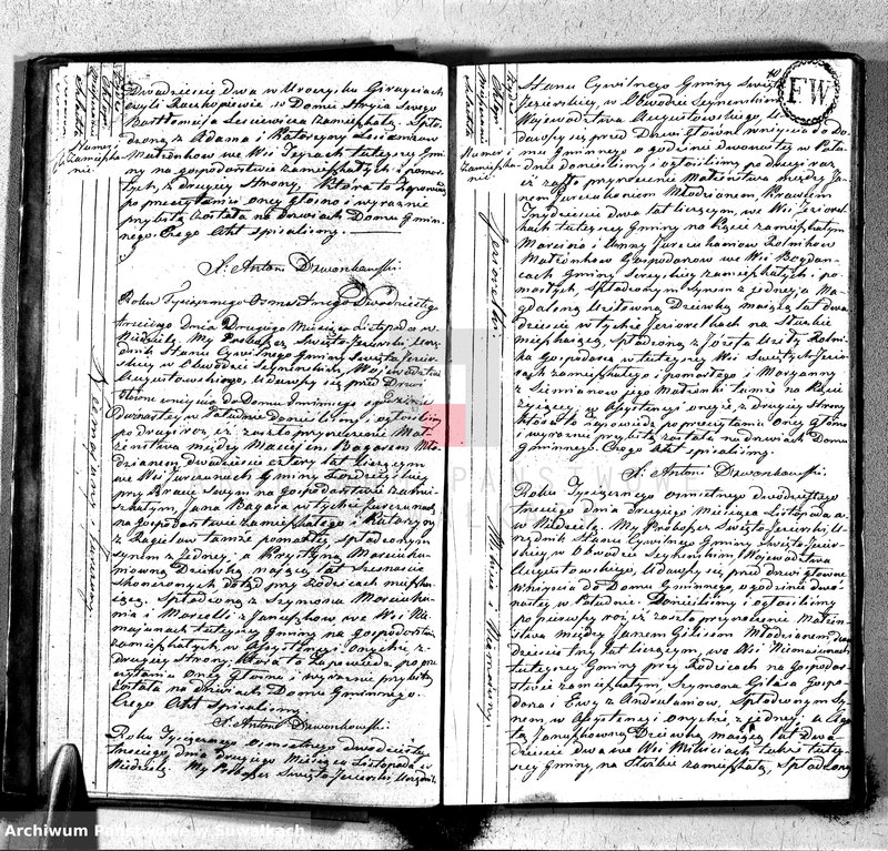 image.from.unit.number "Akta zaślubionych w roku 1823 urzędnika stanu cywilnego gminy święto jeziorskiey w obwodzie seyneńskim województwa augustowskiego"