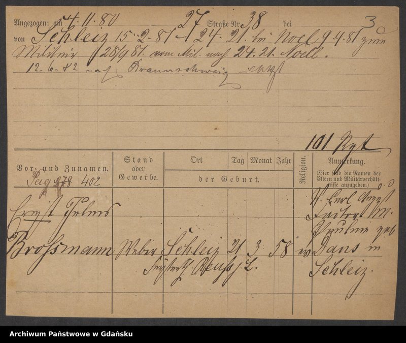 image.from.unit.number "Karty meldunkowe: Bross - Brünnert"