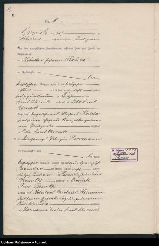 Obraz 11 z jednostki "Heiraths-Haupt-Register"
