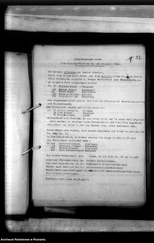 Obraz 17 z jednostki "Überfühnugsberichte - translokacje zwłok"