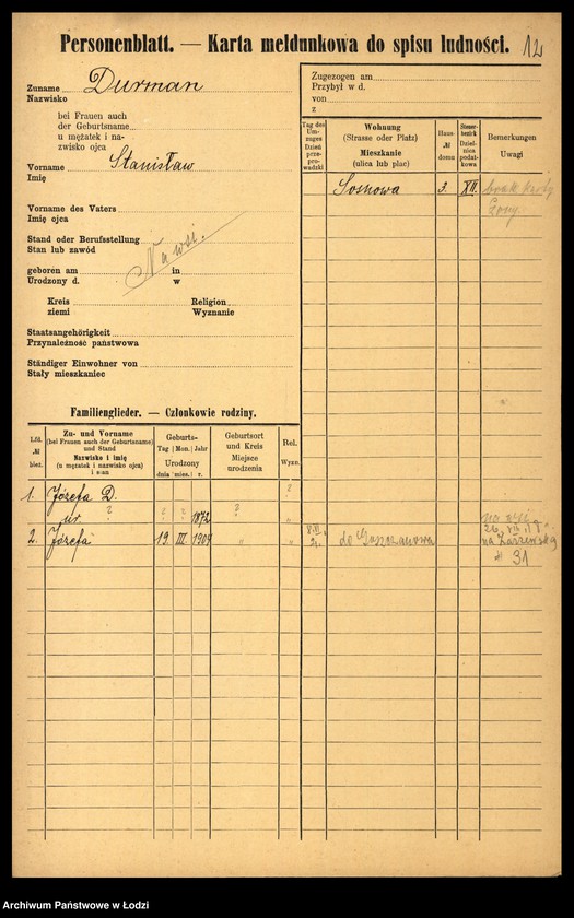 image.from.unit.number "[Spis ludności Łodzi] Durkowska - Dygas"
