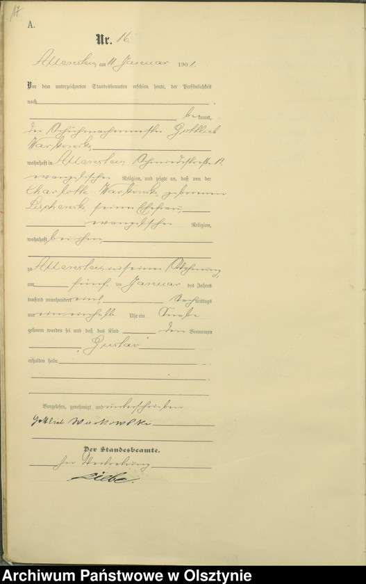 image.from.unit.number "Geburts-Haupt-Register Tom I,Nr 1 - 396"