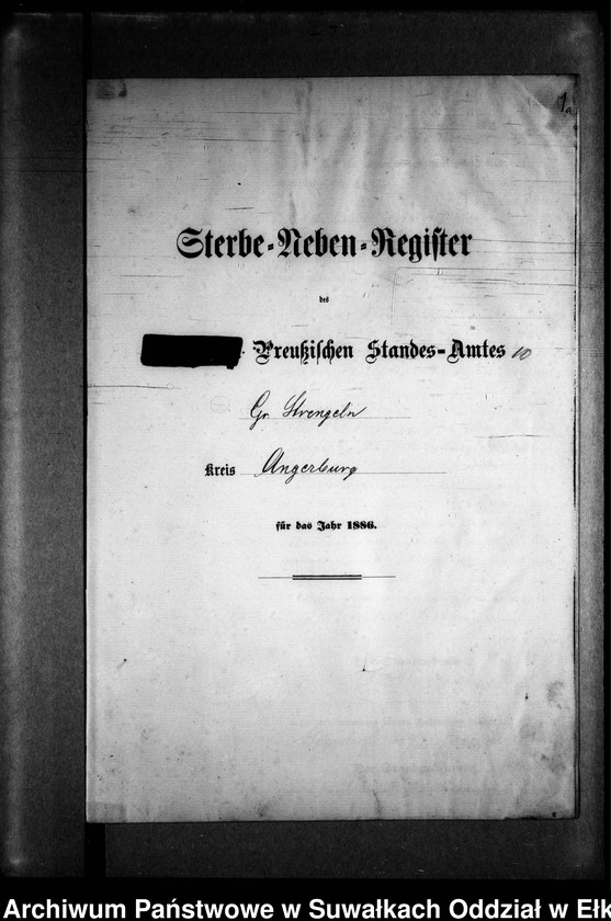 image.from.unit.number "Sterbe-Neben-Register des Preussischen Standes-Amtes Gr. Strengeln Kreis Angerburg"