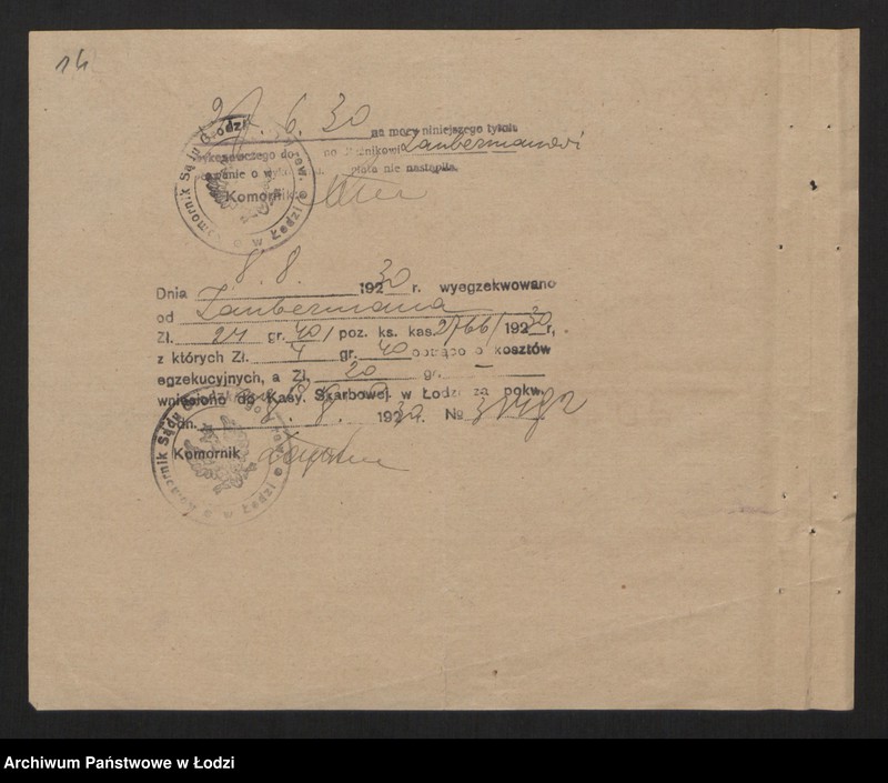 Obraz 16 z jednostki "Józef Frenkel- magazyn pończoch"